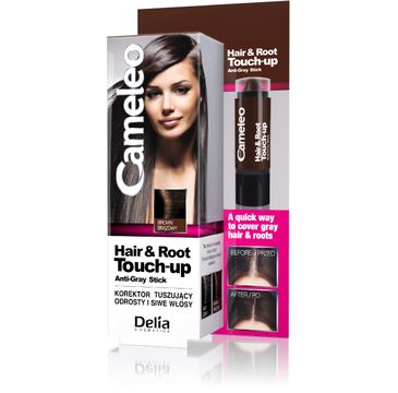 Delia Cosmetics Cameleo korektor tuszujący odrosty i siwe włosy brąz 1 op.