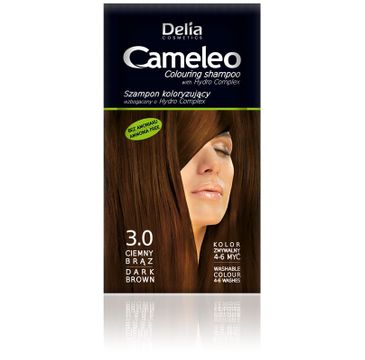 Delia Cosmetics Cameleo szampon do każdego typu włosów koloryzujący 3.0 ciemny brąz 40 ml