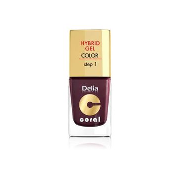 Delia Cosmetics Coral Hybrid Gel Emalia do paznokci nr 11 ciemny fiolet 11 ml