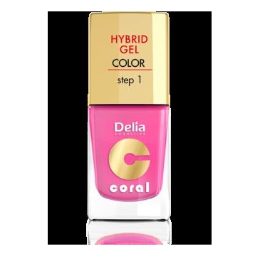 Delia Cosmetics Coral Hybrid Gel Emalia do paznokci nr 22 landrynkowy róż 11 ml