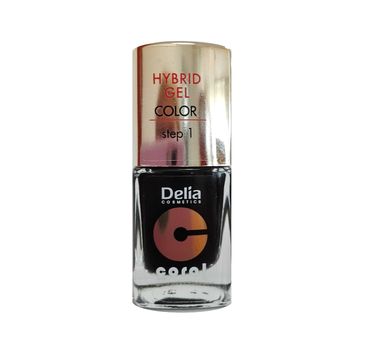 Delia Cosmetics Coral Hybrid Gel Emalia do paznokci nr 26 czarny 11 ml