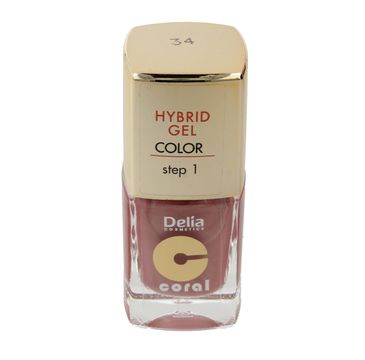 Delia Cosmetics Coral Hybrid Gel emalia do paznokci nr 34 11 ml