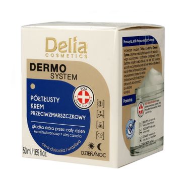 Delia Cosmetics Dermo System Półtłusty Krem przeciwzmarszczkowy na dzień i noc  50ml