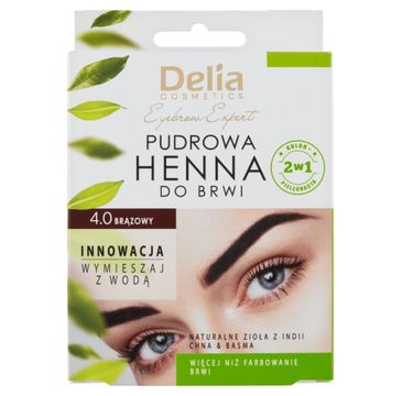 Delia – Cosmetics Henna do brwi pudrowa 4.0 brązowa (4 g)