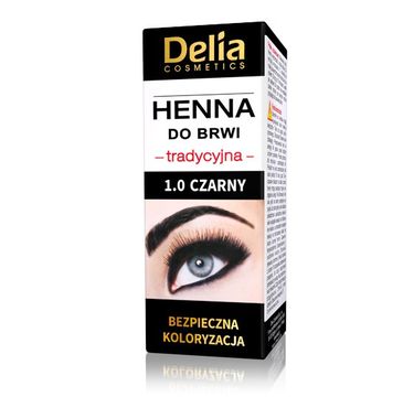 Delia Cosmetics Henna do brwi tradycyjna 1.0 Czarna (1 szt.)