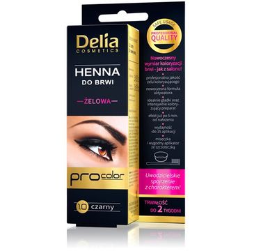 Delia Cosmetics Henna do brwi żelowa 1.0 czarna (2 ml)