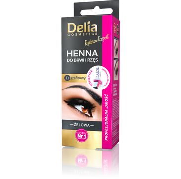 Delia Cosmetics Henna do brwi żelowa 1.1 grafit (2 ml)