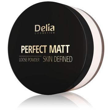 Delia Perfect Matt Skin Defined – sypki puder matujący Beige (20 g)