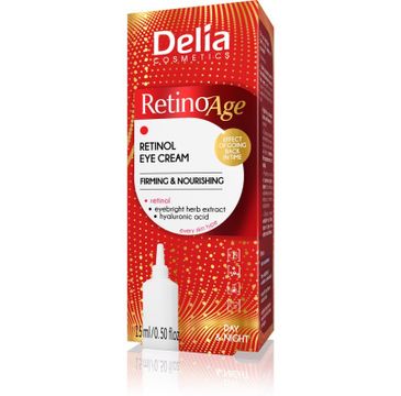 Delia Retino Age odżywczy krem ​​pod oczy z kwasem hialuronowym (15 ml)