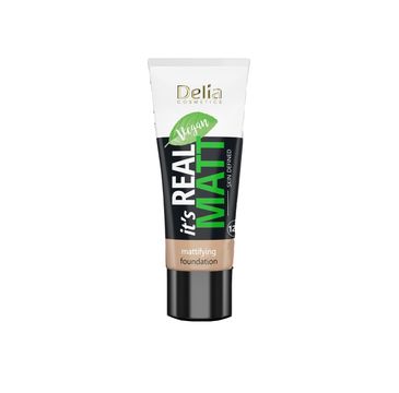 Delia – Wegański podkład matujący odżywczo-nawilżający It's Real Matt nr 106 (30 ml)