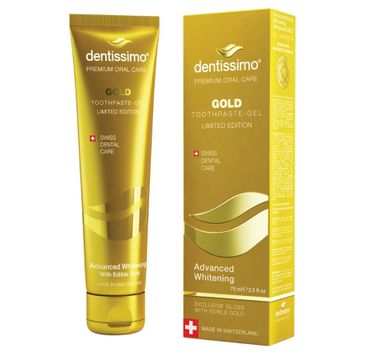 Dentissimo Gold Advanced Whitening Toothpaste wybielająca pasta do zębów z cząsteczkami złota (75 ml)