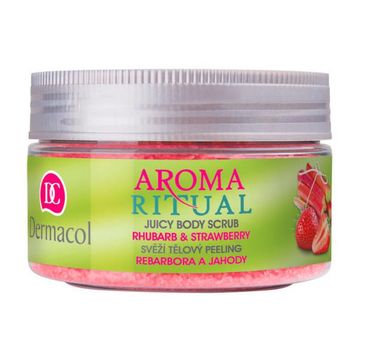 Dermacol Aroma Ritual Juicy Relief Body Scrub peeling do ciała Rhubarb & Strawberry 200g