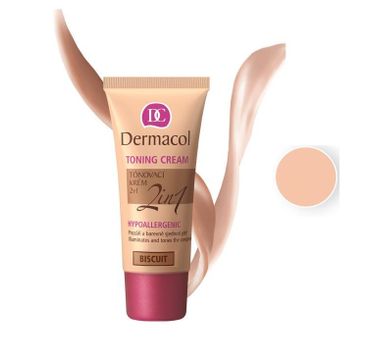 Dermacol Toning Cream 2in1 Hypoallergenic krem nawilżający i podkład do twarzy Biscuit 30ml