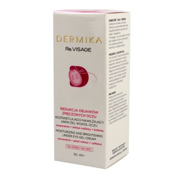 Dermika Re.Visage 30,40+ Rozświetlająco-nawilżający krem-żel wokół oczu 15 ml