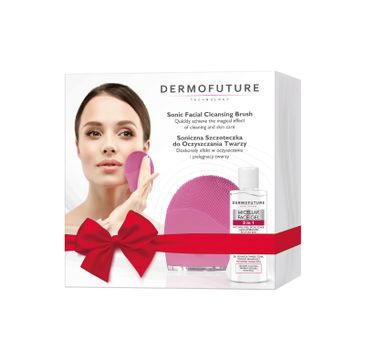 Dermofuture – Technology Zestaw prezentowy szczoteczka soniczna do twarzy różowa +żel 3w1 150ml (1 szt.)