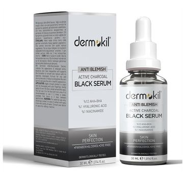 Dermokil Anti Blemish Active Charcoal Black Serum serum do twarzy przeciw przebarwieniom z węglem aktywnym 30ml
