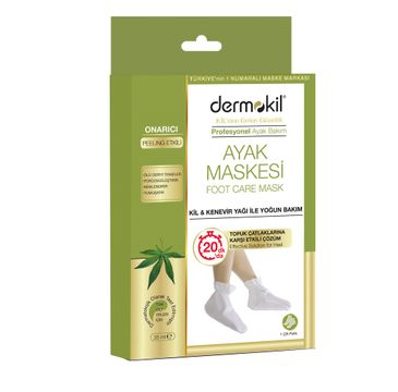 Dermokil Peeling Foot Mask peelingująca maska do stóp Clay&Hemp Oil 35ml