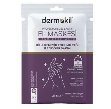 Dermokil Peeling Hand Mask peelingująca maska do dłoni Clay&Hemp Oil 35ml