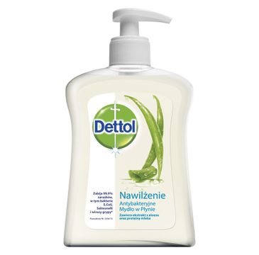 Dettol Nawilżenie antybakteryjne mydło w płynie  - mydło z pompką 250ml