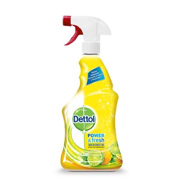 Dettol Power & Fresh wielofunkcyjny spray do powierzchni Limonka & Cytryna 500ml