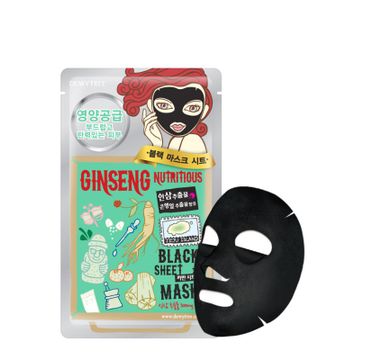 Dewytree Ginseng Nutritious Black Sheet Mask odżywcza maska w płachcie z żeń-szeniem (30 g)