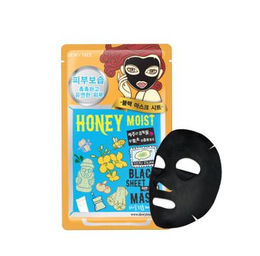 Dewytree Honey Moist Black Sheet Mask nawilżająca maska w płachcie z miodem (30 g)