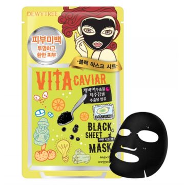 Dewytree Vita Caviar Black Sheet Mask witalizująca maska w płachcie z kawiorem (30 g)