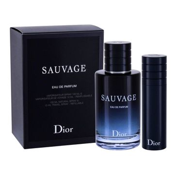 Dior Sauvage zestaw woda perfumowana spray 100ml + woda perfumowana spray 10ml
