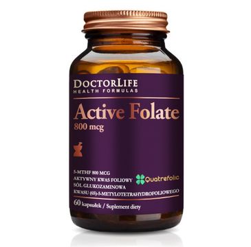 Doctor Life Active Folate aktywny kwas foliowy 800mcg suplement diety 60 kapsułek