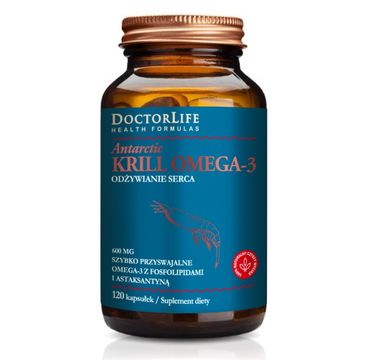 Doctor Life Antarctic Krill Omega-3 szybko przyswajalne omega-3 z fosfolipidami i astaksantyną suplement diety 120 kapsułek