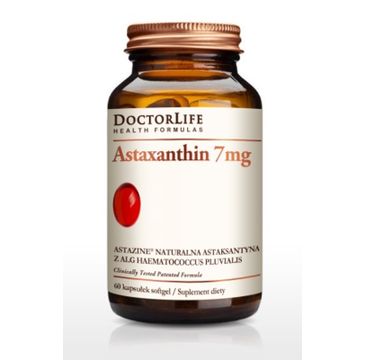 Doctor Life Astaxanthin 7mg naturalna astaksantyna suplement diety 60 kapsułek
