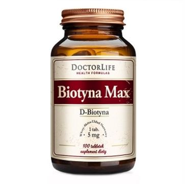 Doctor Life Biotyna Max D-Biotyna 5mg suplement diety 100 tabletek