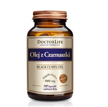 Doctor Life Black Cumin Oil olej z czarnuszki 1000mg suplement diety 120 kapsułek