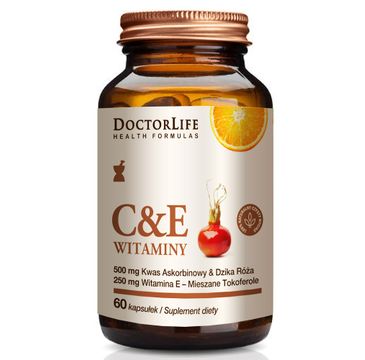 Doctor Life C & E witamina C + E 400 z Dziką Różą suplement diety 60 kapsułek