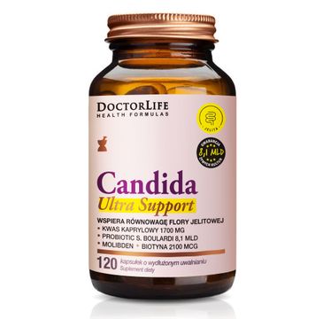 Doctor Life Candida Ultra Support suplement diety wspomagający równowagę flory jelitowej (120 kapsułek)