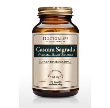 Doctor Life Cascara Sagrada kora kruszyny amerykańskiej 500mg suplement diety 100 kapsułek