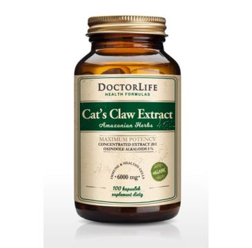 Doctor Life Cat’s Claw Ekstrakt koci pazur 6000mg suplement diety 100 kapsułek