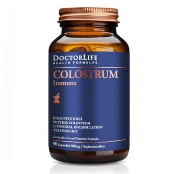 Doctor Life Colostrum Immunab bio-aktywne kolostrum 500mg suplement diety 90 kapsułek