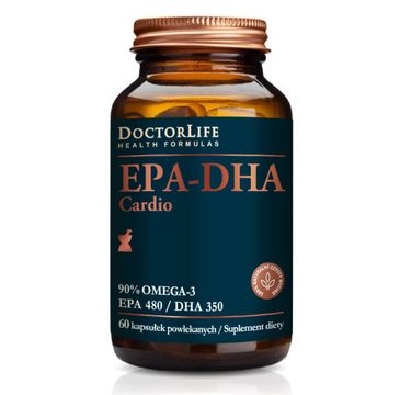 Doctor Life EPA-DHA Cardio 90% Omega-3 EPA 480/ DHA 350 suplement diety 60 kapsułek