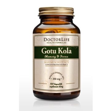 Doctor Life Gotu Kola ekstrakt standaryzowany 350mg suplement diety 100 kapsułek