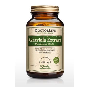 Doctor Life Graviola Extract wyciąg z grawioli 4500mg suplement diety 90 kapsułek