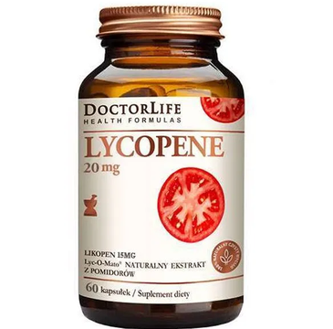 Doctor Life Lycopene likopen 15mg ekstrakt z pomidorów suplement diety (60 kapsułek)