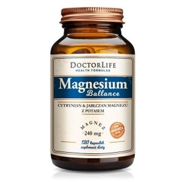 Doctor Life Magnesium Ballance cytrynian i jabłczan magnezu magnez 240mg suplement diety 120 kapsułek