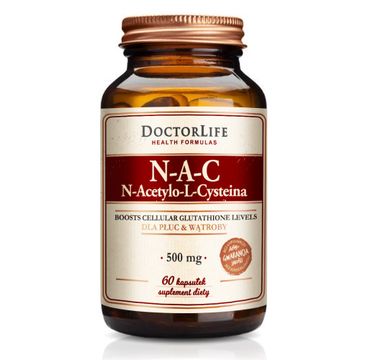 Doctor Life N-A-C n-acetylo-l-cysteina 500mg suplement diety 60 kapsułek