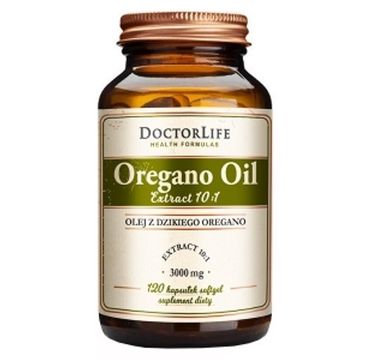 Doctor Life Oregano Oil olej z dzikiego Oregano 3000mg suplement diety 120 kapsułek