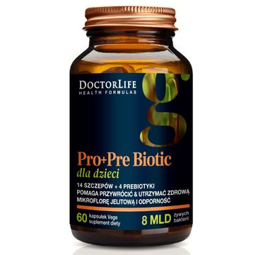 Doctor Life Pro+Pre Biotic suplement diety dla dzieci 60 kapsułek