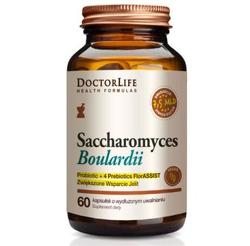 Doctor Life Saccharomyces Boulardii suplement diety wspierający jelita (60 kapsułek)