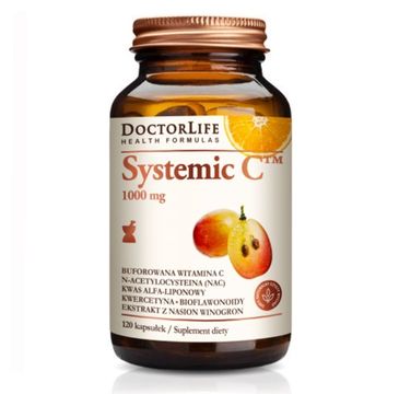 Doctor Life Systemic C 1000mg buforowana witamina C suplement diety 120 kapsułek