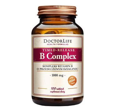 Doctor Life Timed-Relase B-Complex kompleks witamin B suplement diety 100 tabletek