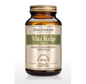 Doctor Life Vita Kelp Organic 500mg organiczny jod suplement diety 150 kapsułek